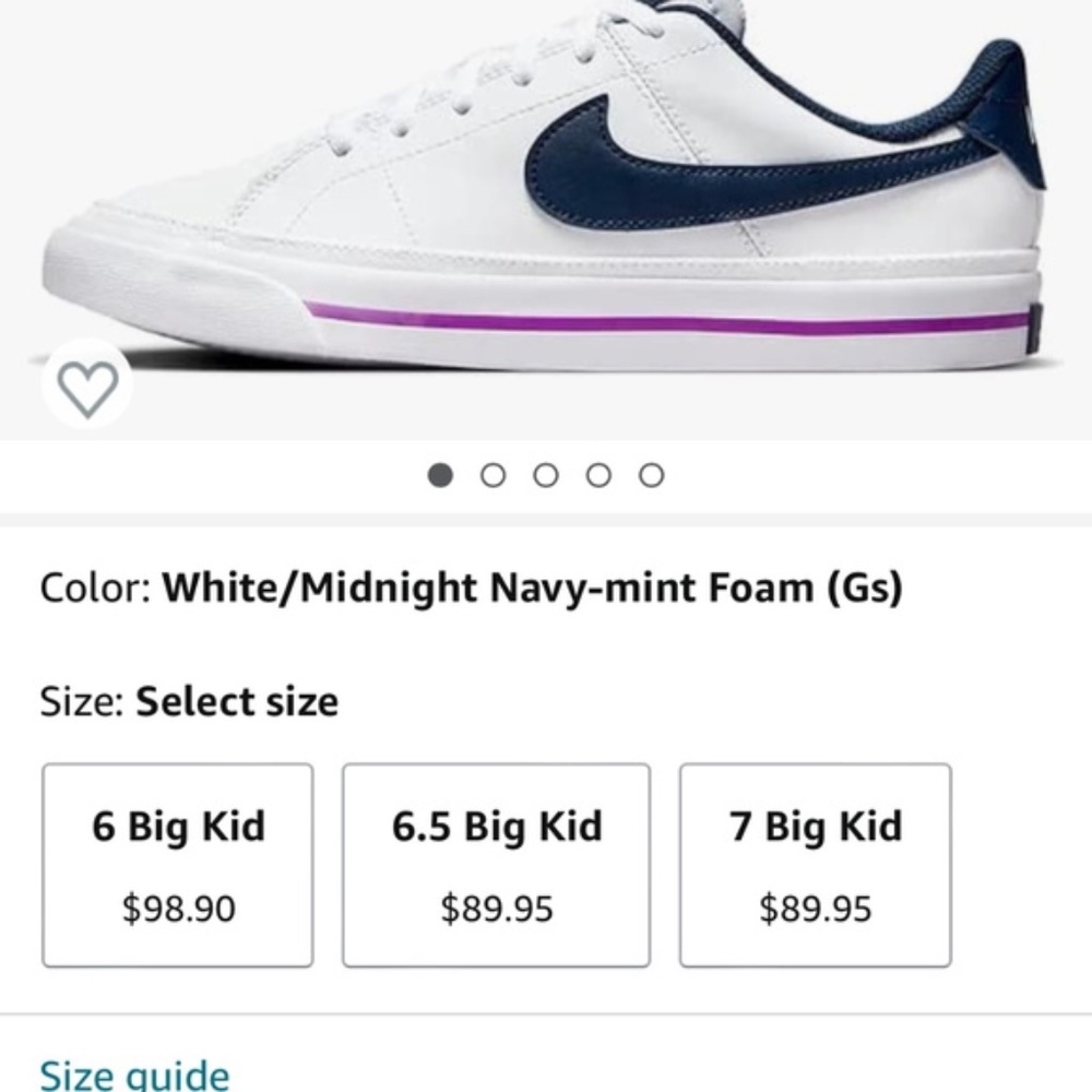 Nike Court Legacy sneakers size 5Y/W7